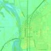 Harrisburg topographic map, elevation, terrain
