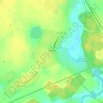 Жуково topographic map, elevation, terrain