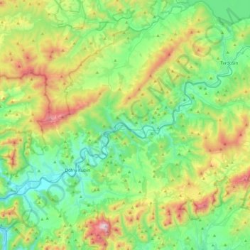 Orava topographic map, elevation, terrain