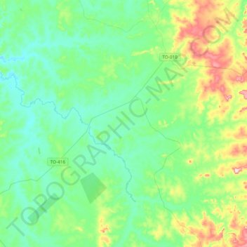 Riachinho topographic map, elevation, terrain
