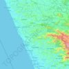 Kasaragod district topographic map, elevation, terrain