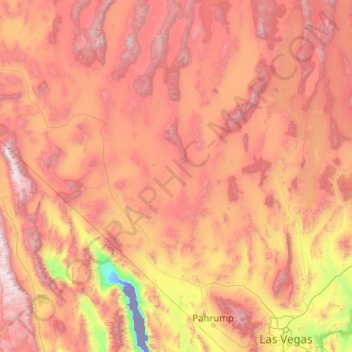 Nye County topographic map, elevation, terrain