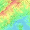 Dandridge topographic map, elevation, terrain