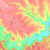 Caesar Creek Township topographic map, elevation, terrain