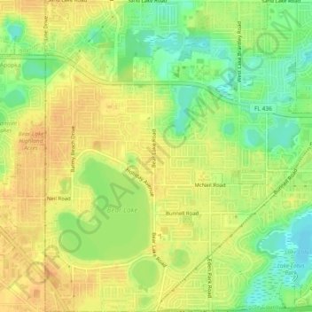 Forest City topographic map, elevation, terrain