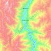 纳西民族乡 topographic map, elevation, terrain