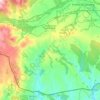 Pedralba de la Pradería topographic map, elevation, terrain