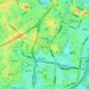Azabudai topographic map, elevation, terrain