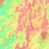 Bario topographic map, elevation, terrain