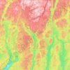 Hægebostad topographic map, elevation, terrain