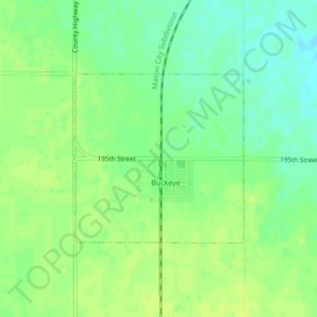 Buckeye topographic map, elevation, terrain