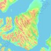 Península de Brunswick topographic map, elevation, terrain