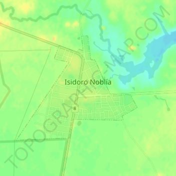 Isidoro Noblía topographic map, elevation, terrain