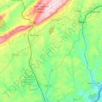 Plainfield Township topographic map, elevation, terrain