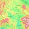 Kyustendil topographic map, elevation, terrain