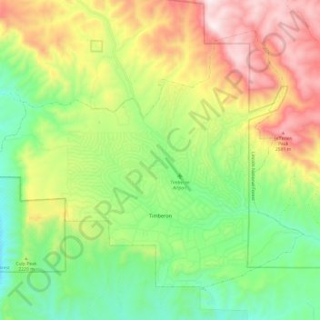 Timberon topographic map, elevation, terrain
