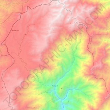 Tutupali topographic map, elevation, terrain