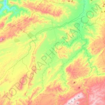 Tizgzaouine topographic map, elevation, terrain