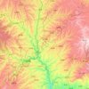 洛川县 topographic map, elevation, terrain