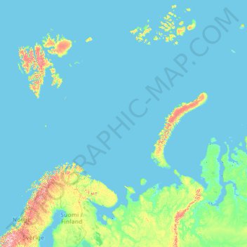 Arkhangelsk Oblast topographic map, elevation, terrain