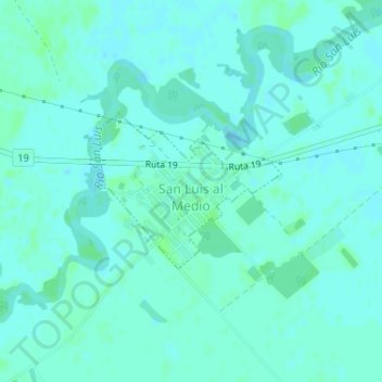 San Luis al Medio topographic map, elevation, terrain