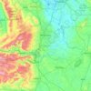Wrexham County Borough topographic map, elevation, terrain