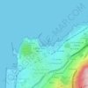Praia da Area de Ríos topographic map, elevation, terrain