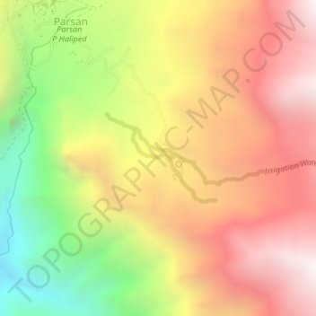 Water Flow Topographic Map Elevation Terrain Water Flow Topographic Map Elevation Terrain