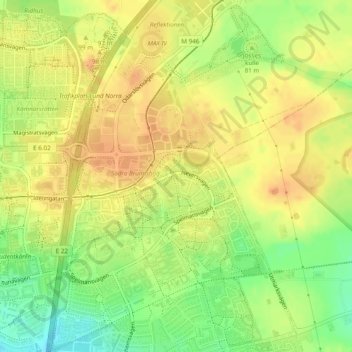 Leon topographic map, elevation, terrain