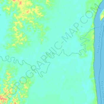 Rio Cajari topographic map, elevation, terrain