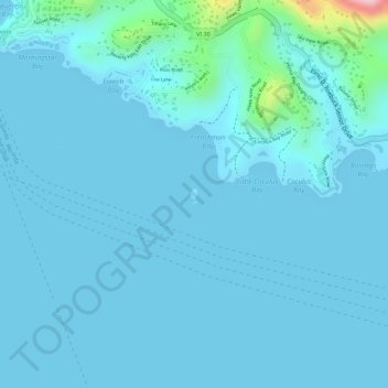 Green Cay topographic map, elevation, terrain