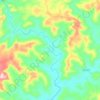 Rio Poxoréo topographic map, elevation, terrain