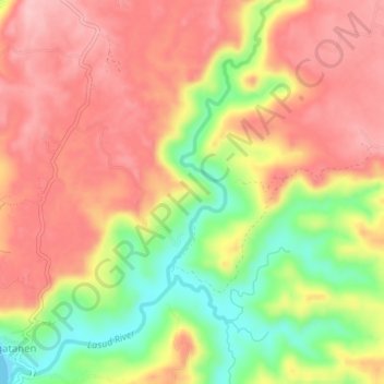 Lasud River topographic map, elevation, terrain