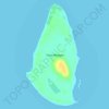 Manggur Island topographic map, elevation, terrain