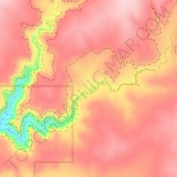 Kane Gulch topographic map, elevation, terrain
