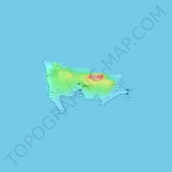 Nihoa Island topographic map, elevation, terrain