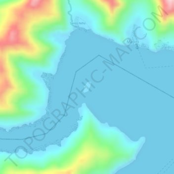 Gabo Island topographic map, elevation, terrain