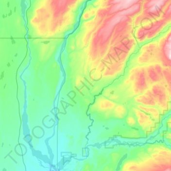 Chase topographic map, elevation, terrain