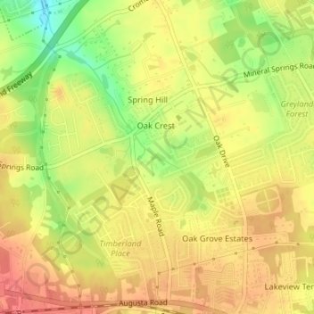 Price Ponds topographic map, elevation, terrain