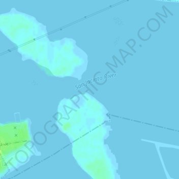 San Jacinto River topographic map, elevation, terrain