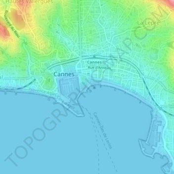 Plage Масе topographic map, elevation, terrain
