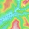 Château de Lunas topographic map, elevation, terrain