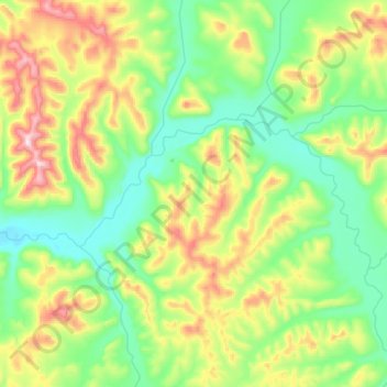Кегали topographic map, elevation, terrain