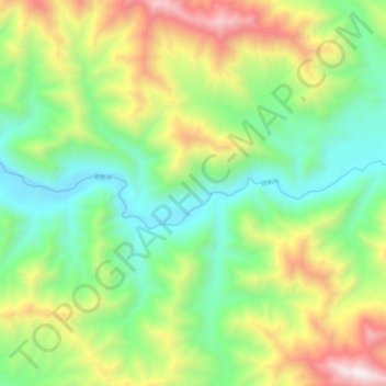 疏勒河 topographic map, elevation, terrain