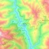 梅里雪山国家公园景区 topographic map, elevation, terrain