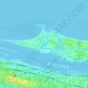 Dolphin Cay topographic map, elevation, terrain