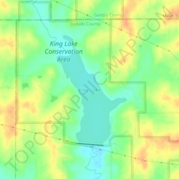 King Lake topographic map, elevation, terrain