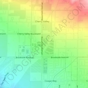 Reservoir 6 topographic map, elevation, terrain