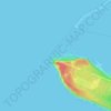 Orote Island topographic map, elevation, terrain