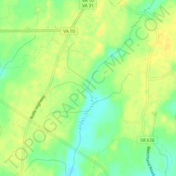 Green Swamp topographic map, elevation, terrain
